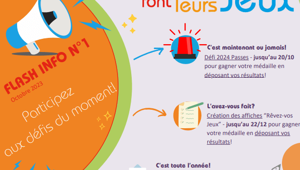 Les enfants font leurs jeux – FLASH INFO n°1